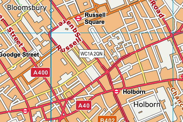 WC1A 2QN map - OS VectorMap District (Ordnance Survey)