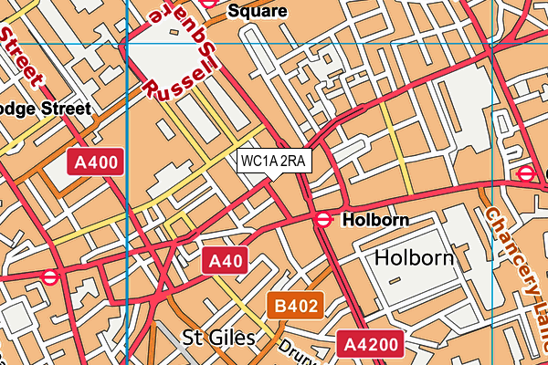 CATS College London map (WC1A 2RA) - OS VectorMap District (Ordnance Survey)