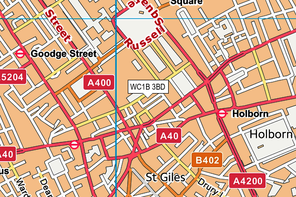 WC1B 3BD map - OS VectorMap District (Ordnance Survey)