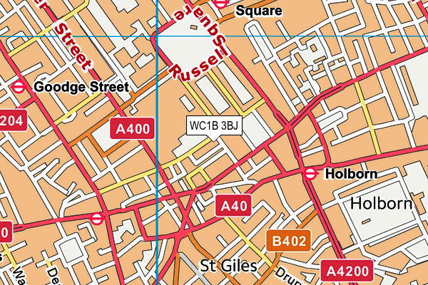 WC1B 3BJ map - OS VectorMap District (Ordnance Survey)