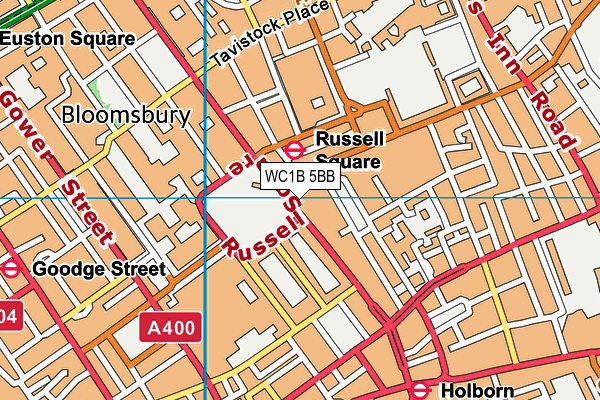 WC1B 5BB map - OS VectorMap District (Ordnance Survey)