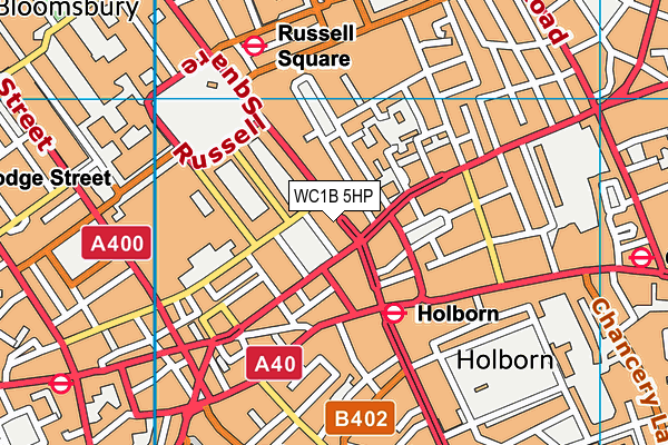 WC1B 5HP map - OS VectorMap District (Ordnance Survey)