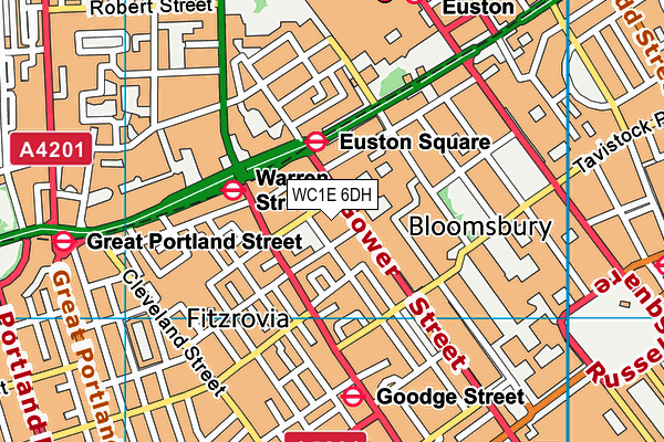 WC1E 6DH map - OS VectorMap District (Ordnance Survey)