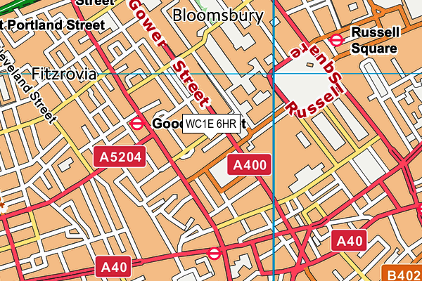 WC1E 6HR map - OS VectorMap District (Ordnance Survey)