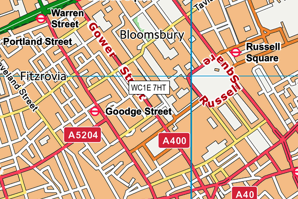 London School of Hygiene & Tropical Medicine map (WC1E 7HT) - OS VectorMap District (Ordnance Survey)