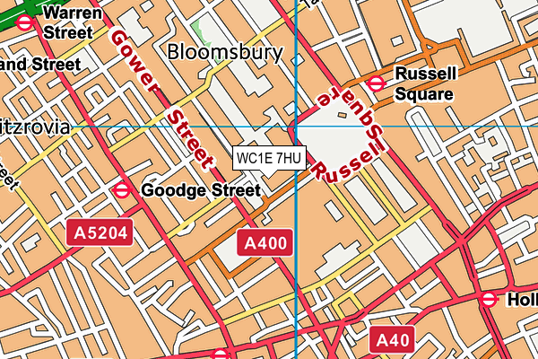 University of London map (WC1E 7HU) - OS VectorMap District (Ordnance Survey)