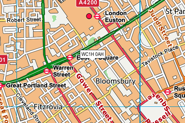 Bloomsbury Fitness Centre map (WC1H 0AH) - OS VectorMap District (Ordnance Survey)