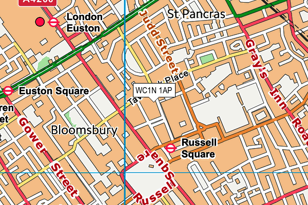 WC1N 1AP map - OS VectorMap District (Ordnance Survey)