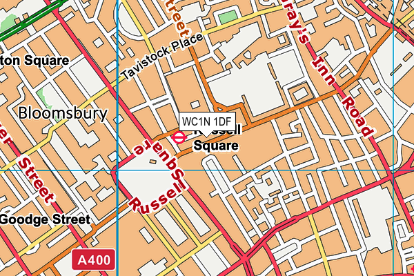 WC1N 1DF map - OS VectorMap District (Ordnance Survey)