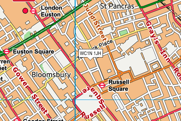 WC1N 1JH map - OS VectorMap District (Ordnance Survey)