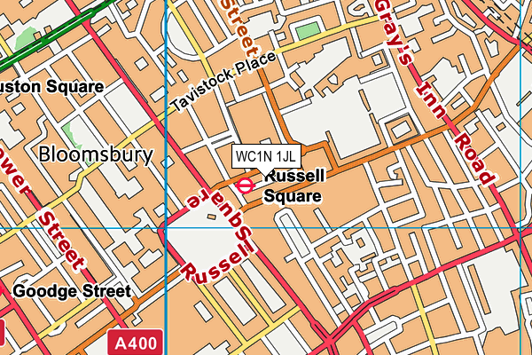 WC1N 1JL map - OS VectorMap District (Ordnance Survey)