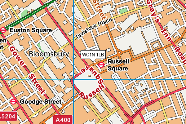 WC1N 1LB map - OS VectorMap District (Ordnance Survey)