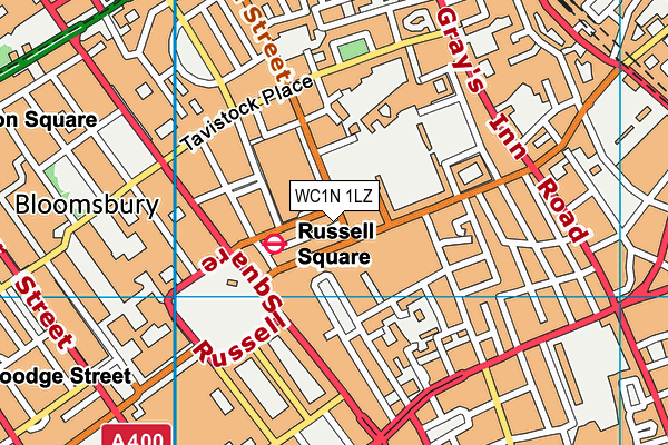 WC1N 1LZ map - OS VectorMap District (Ordnance Survey)