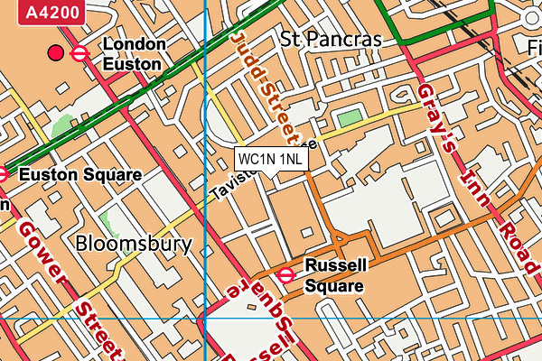 WC1N 1NL map - OS VectorMap District (Ordnance Survey)