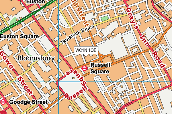 WC1N 1QE map - OS VectorMap District (Ordnance Survey)