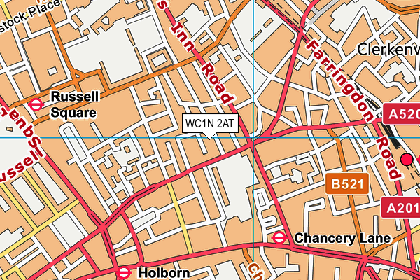 WC1N 2AT map - OS VectorMap District (Ordnance Survey)