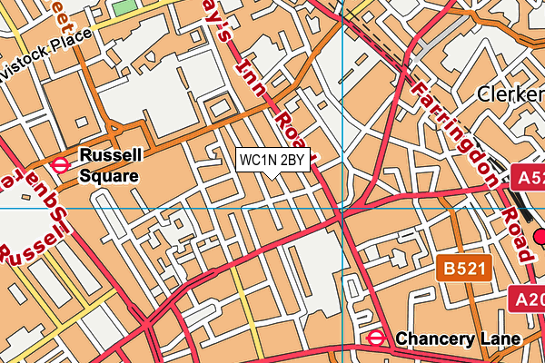 WC1N 2BY map - OS VectorMap District (Ordnance Survey)