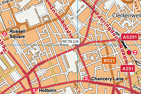 WC1N 2JA map - OS VectorMap District (Ordnance Survey)