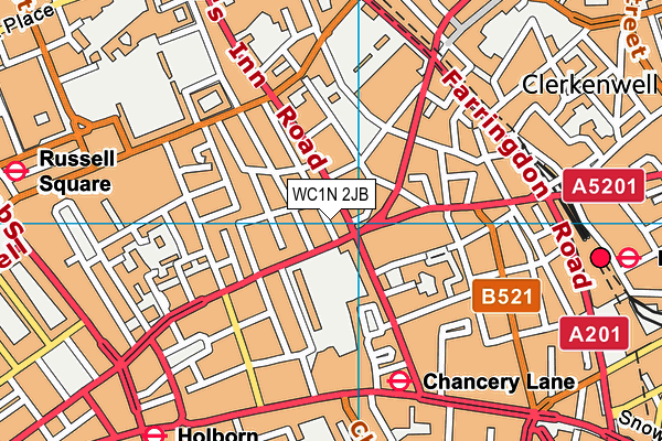 WC1N 2JB map - OS VectorMap District (Ordnance Survey)