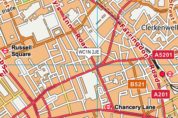 WC1N 2JE map - OS VectorMap District (Ordnance Survey)