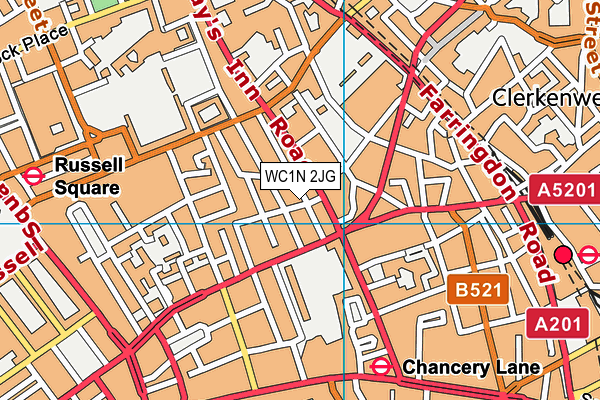 WC1N 2JG map - OS VectorMap District (Ordnance Survey)