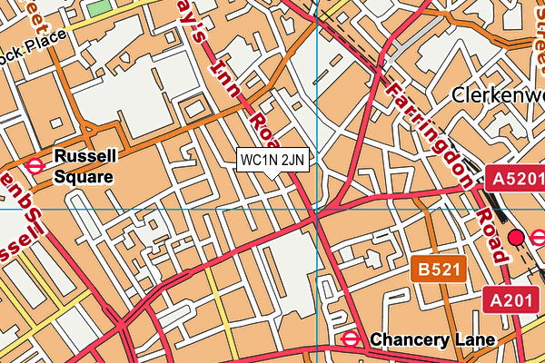 WC1N 2JN map - OS VectorMap District (Ordnance Survey)