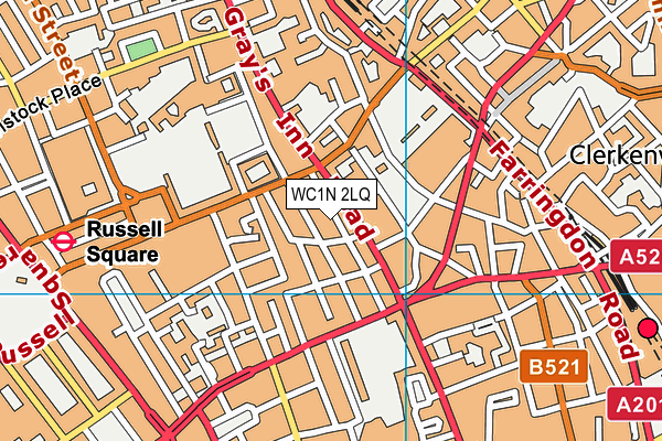 WC1N 2LQ map - OS VectorMap District (Ordnance Survey)