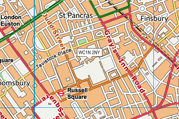 Thomas Coram Centre map (WC1N 2NY) - OS VectorMap District (Ordnance Survey)