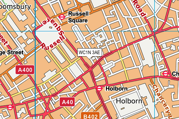 WC1N 3AE map - OS VectorMap District (Ordnance Survey)