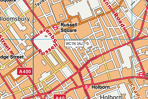 WC1N 3AJ map - OS VectorMap District (Ordnance Survey)