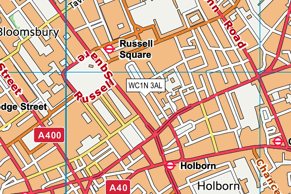 WC1N 3AL map - OS VectorMap District (Ordnance Survey)