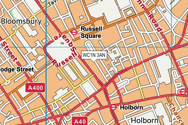 WC1N 3AN map - OS VectorMap District (Ordnance Survey)