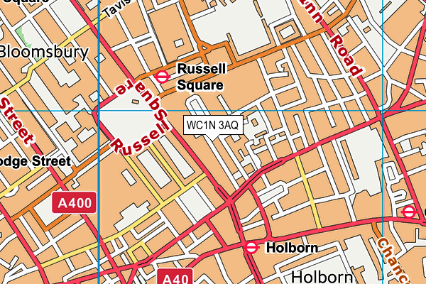 The Mary Ward Centre (AE Centre) map (WC1N 3AQ) - OS VectorMap District (Ordnance Survey)