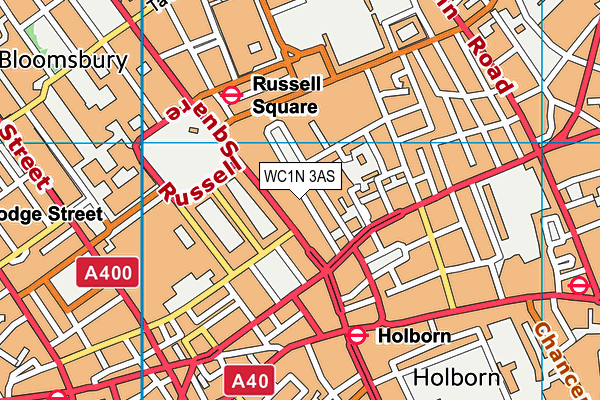 WC1N 3AS map - OS VectorMap District (Ordnance Survey)