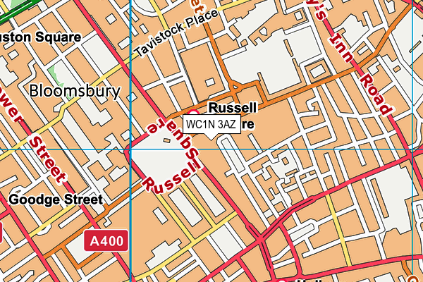 WC1N 3AZ map - OS VectorMap District (Ordnance Survey)
