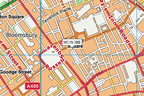WC1N 3BB map - OS VectorMap District (Ordnance Survey)