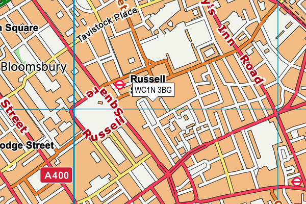 WC1N 3BG map - OS VectorMap District (Ordnance Survey)