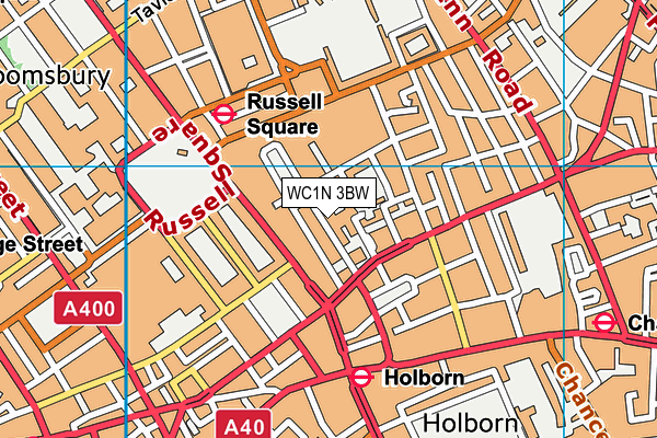 WC1N 3BW map - OS VectorMap District (Ordnance Survey)