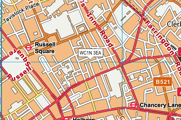 WC1N 3EA map - OS VectorMap District (Ordnance Survey)