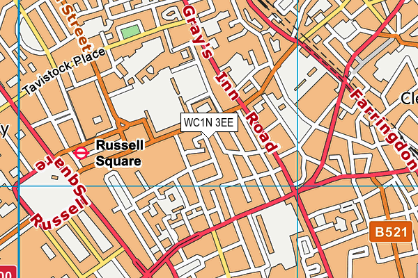 WC1N 3EE map - OS VectorMap District (Ordnance Survey)