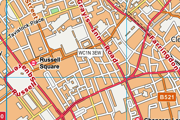 WC1N 3EW map - OS VectorMap District (Ordnance Survey)