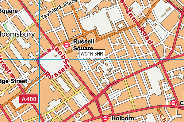 WC1N 3HR map - OS VectorMap District (Ordnance Survey)