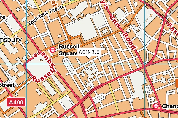 WC1N 3JE map - OS VectorMap District (Ordnance Survey)