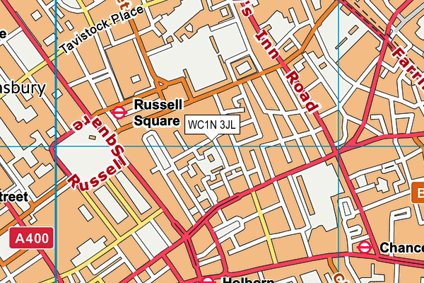 WC1N 3JL map - OS VectorMap District (Ordnance Survey)