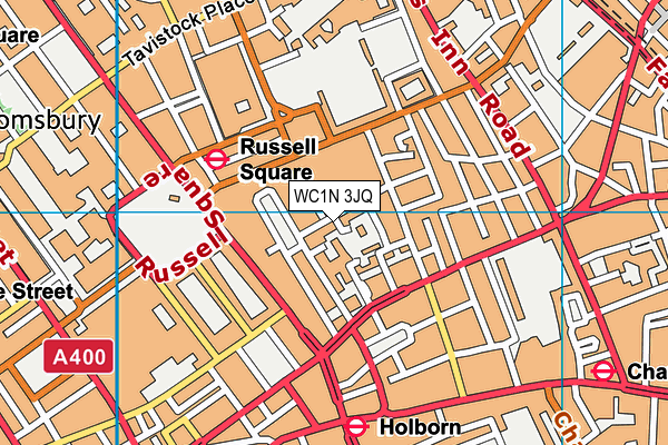 WC1N 3JQ map - OS VectorMap District (Ordnance Survey)