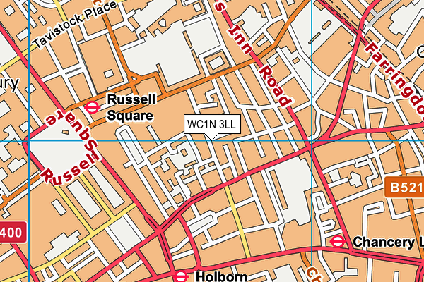 WC1N 3LL map - OS VectorMap District (Ordnance Survey)