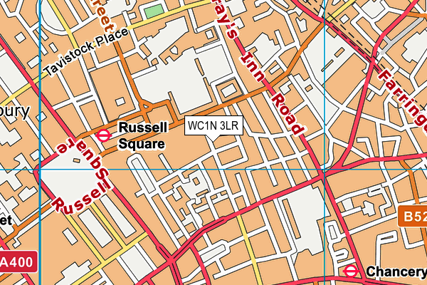 WC1N 3LR map - OS VectorMap District (Ordnance Survey)