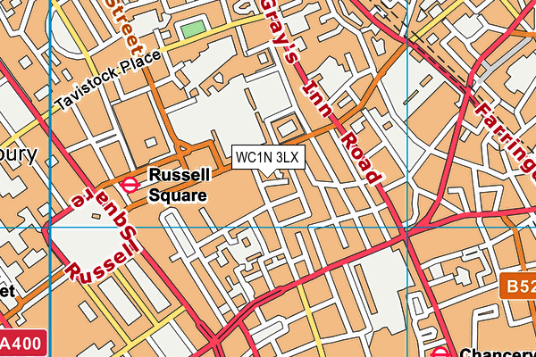 WC1N 3LX map - OS VectorMap District (Ordnance Survey)