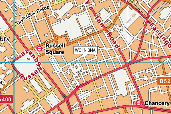 WC1N 3NA map - OS VectorMap District (Ordnance Survey)