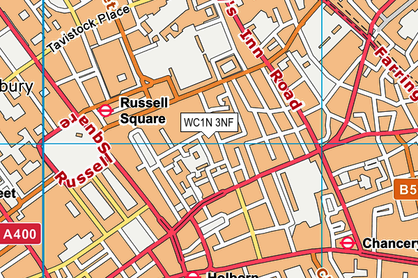 WC1N 3NF map - OS VectorMap District (Ordnance Survey)